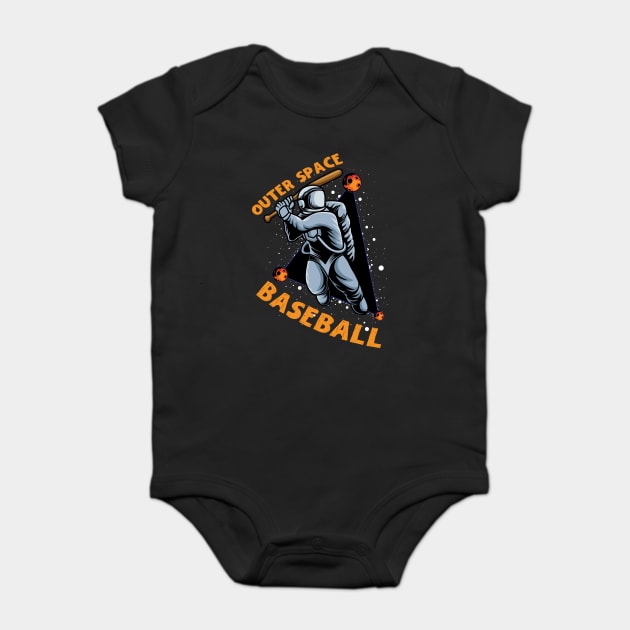 Outer Space Baseball Baby Bodysuit by The WYLD Tribe